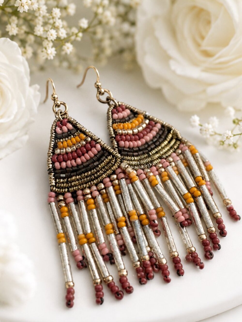 ALLY STATEMEANT BEADED EARRINGS